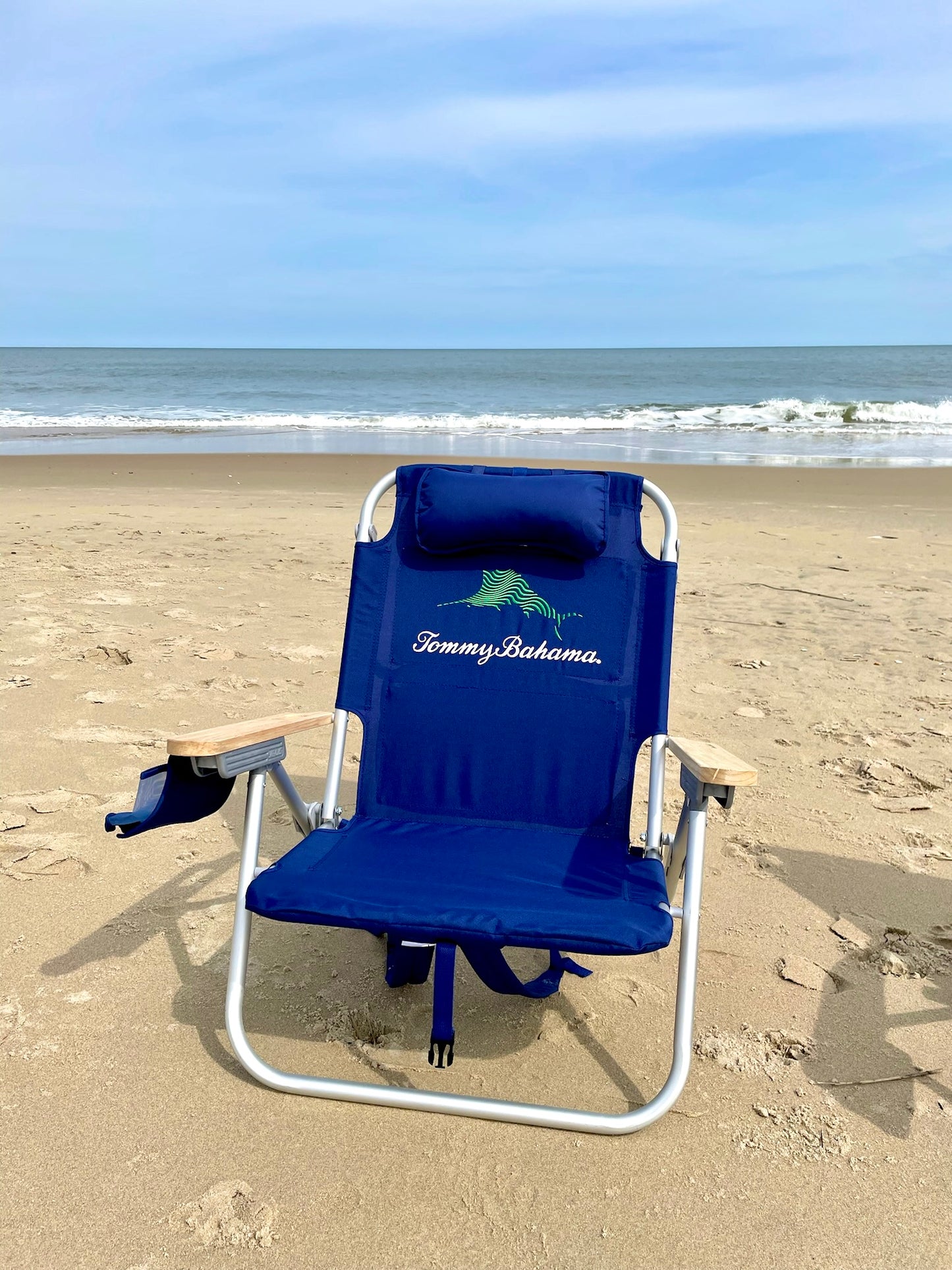 tommy bahama blue monstera deluxe backpack beach chair Tommy Bahama Backpack Beach Chair – JC Rentals