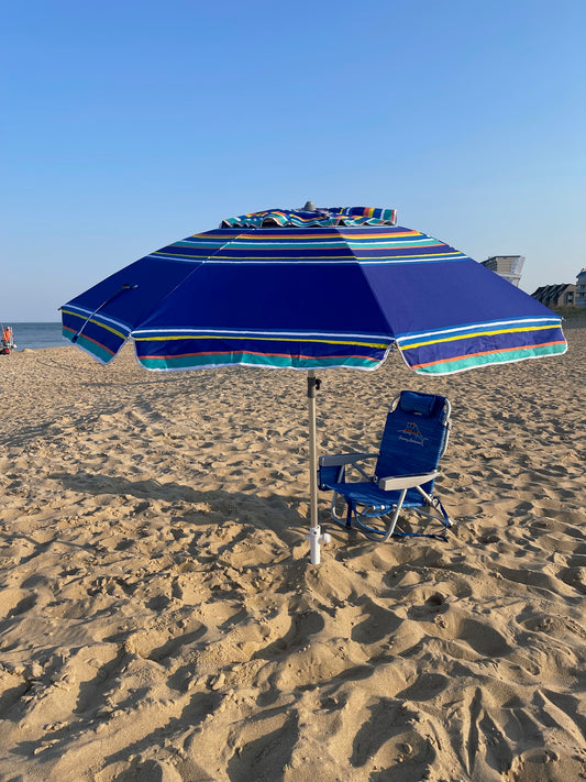 JC Rentals Beach Umbrella on Beach of Ocean City, Maryland